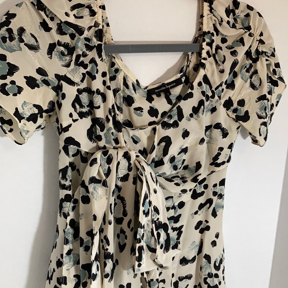 Nanette Lepore Animal Print Tie Front